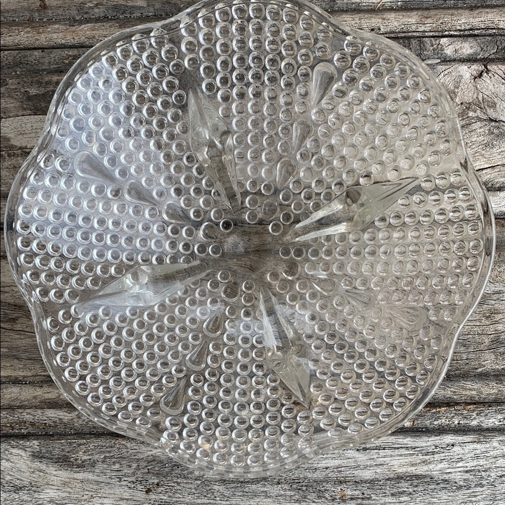 Vintage Hazel Atlas Teardrop Glass Hobnail Bowl - Picture 6 of 9